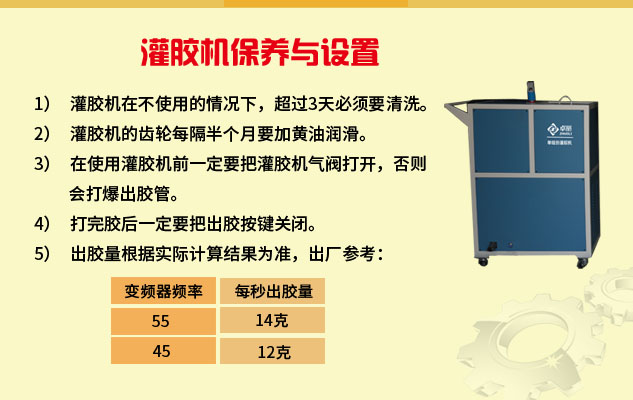 卓麗灌膠機保養