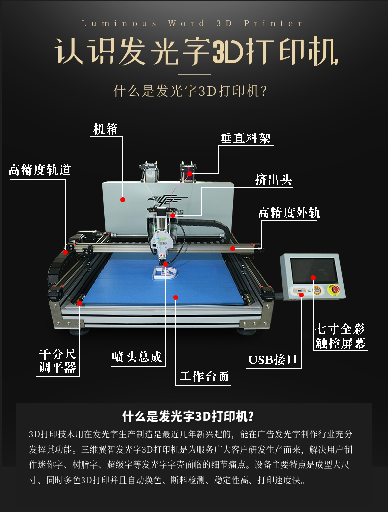發(fā)光字3D打印機
